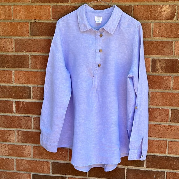 Sigrid Olsen Large blue tunic top. - Picture 1 of 7